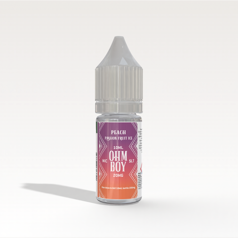 Peach Passion Fruit Ice 10ml Nic Salt - Ohm Boy E-Liquids - Ohm Boy E-Liquids