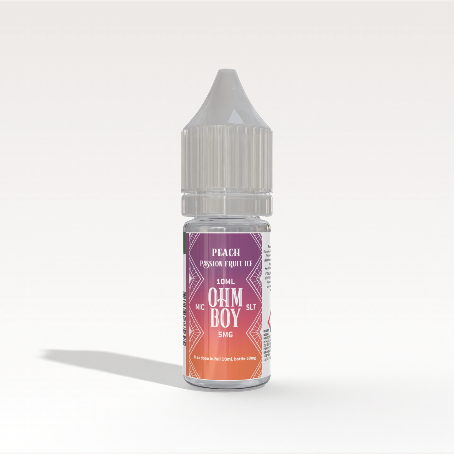 Peach Passion Fruit Ice 10ml Nic Salt - Ohm Boy E-Liquids - Ohm Boy E-Liquids