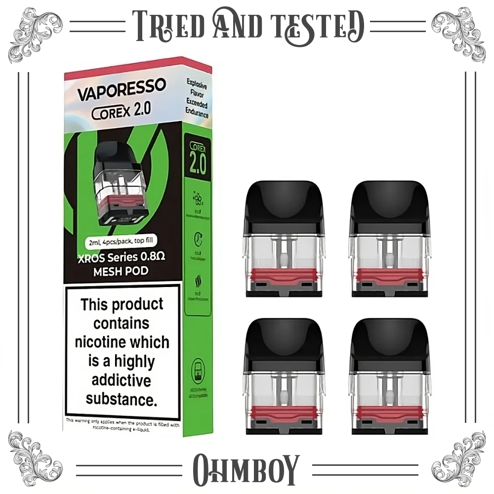 Vaporesso Xros Series Corex 2.0 Pods - Ohm Boy E-Liquids Vaporesso Xros Series Corex 2.0 Pods - Ohm Boy E-Liquids